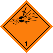 ADR klasse 1 pictogram